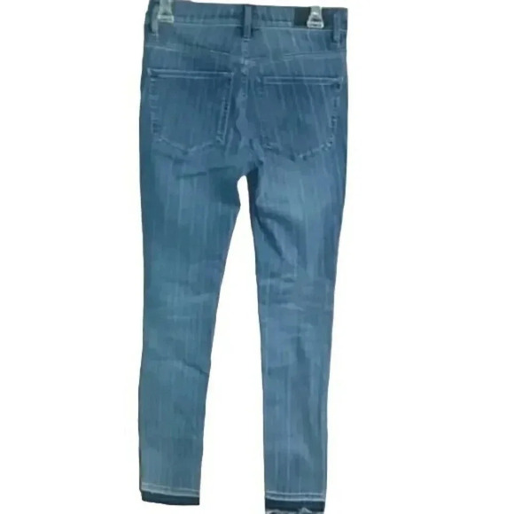 Express Pinstripe High-Rise Distressed Denim - Picture 4 of 5